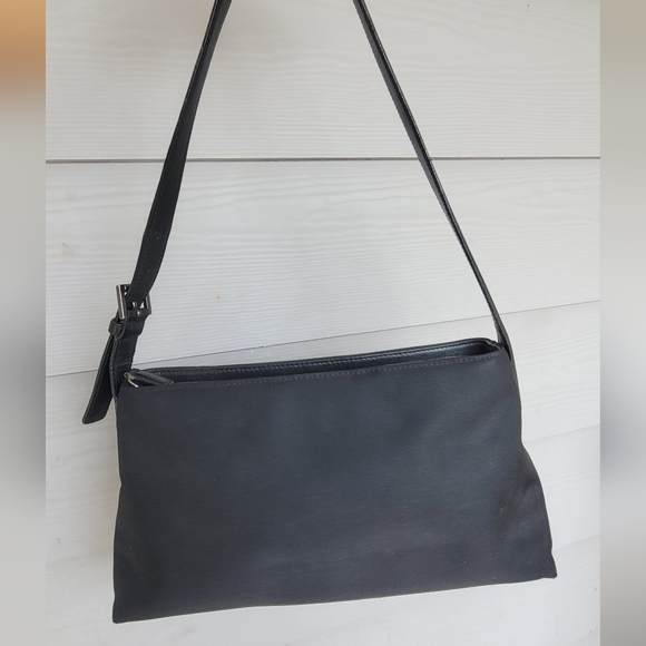 Coach Vintage Y2K Black Twill Baguette Shoulder Bag (no. 7406) - Picture 2 of 8